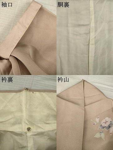 平和屋着物●訪問着 友禅 作家物 草花文 正絹 逸品 AABL1363ck