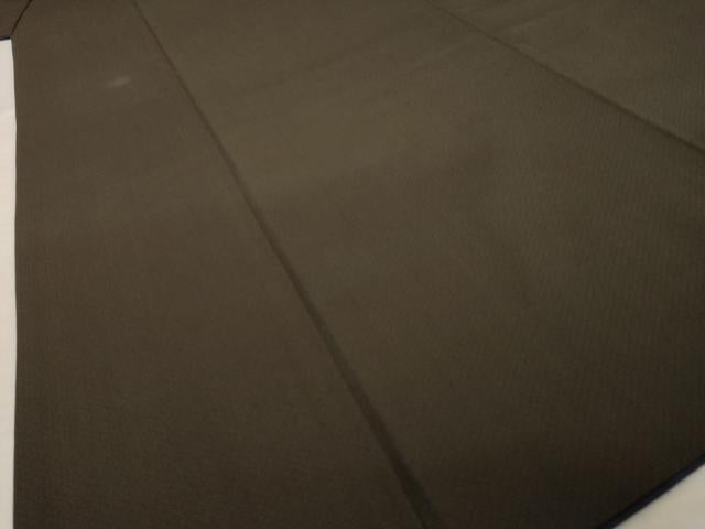 平和屋着物●男性 お召 檳榔子染 正絹 逸品 AABL1365ck