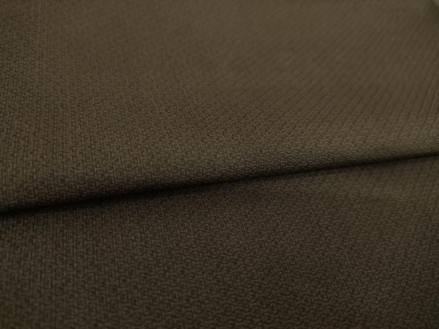 平和屋着物●男性 お召 檳榔子染 正絹 逸品 AABL1365ck
