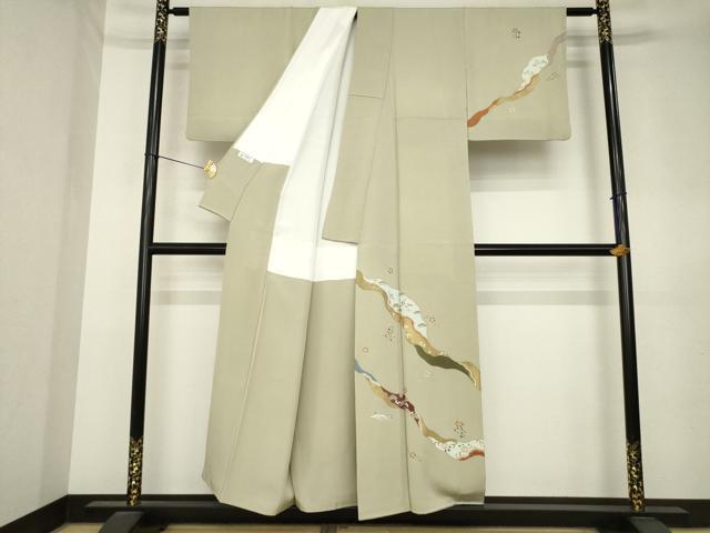 平和屋着物●訪問着 道長鳳凰花文 金彩 正絹 逸品 AABL1369ck