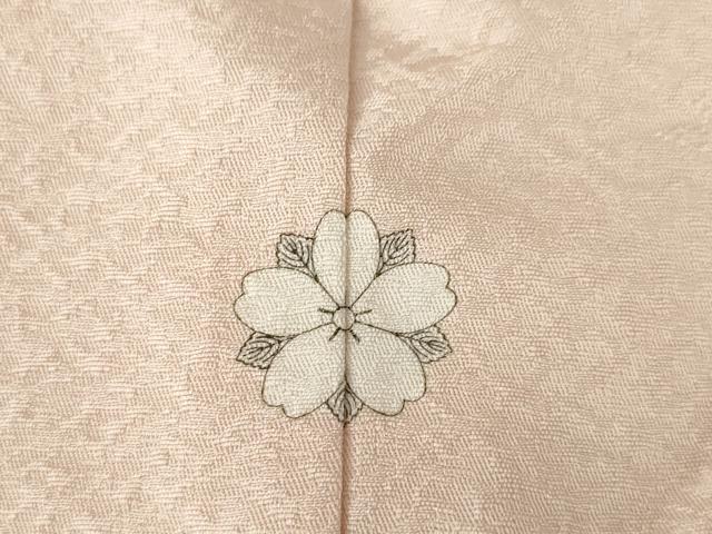 平和屋着物●色留袖 芙蓉庵 草花地紋 桜色 ロング丈 正絹 逸品 AABL1371ck