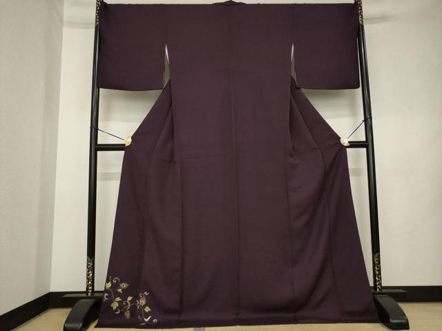平和屋着物●色留訪問着 花唐草文 金彩 ロング丈 正絹 逸品 AABL1372ck