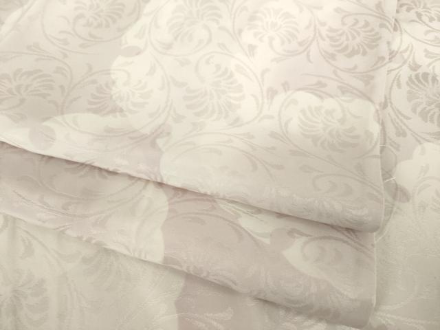 平和屋着物●長襦袢 無双仕立て 雪輪重ね文 半衿レース 正絹 逸品 AABL1380ck