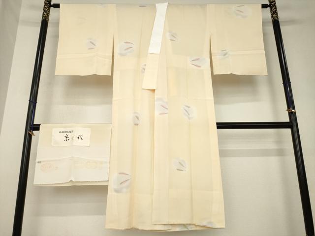 平和屋着物●長襦袢 無双仕立て 手描き 兎 反端付き 正絹 逸品 AABL1385ck