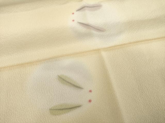 平和屋着物●長襦袢 無双仕立て 手描き 兎 反端付き 正絹 逸品 AABL1385ck