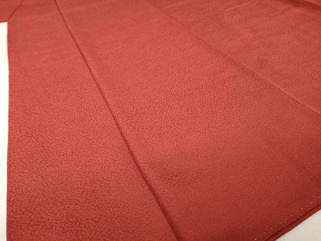 平和屋着物●上質な色無地 紋意匠 紅海老茶色 正絹 逸品 AABL1393ck