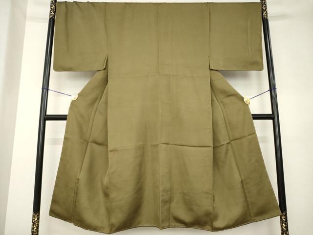 平和屋着物●男性 色無地 媚茶色 正絹 逸品 AABL1394ck
