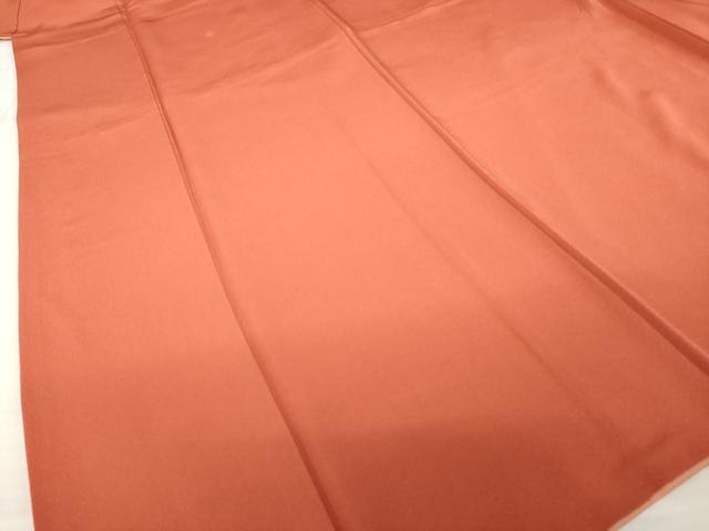 平和屋着物●豪華振袖 色無地 樺色 正絹 逸品 AABL1422ck