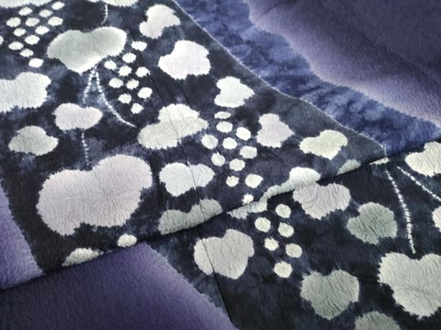 平和屋着物●絞り染色作家 藤井浩 訪問着 葡萄蔦草文 正絹 逸品 AABL1426ck