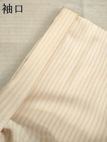 平和屋着物●長襦袢 無双仕立て 縞 半衿刺繍 正絹 逸品 AABL1431ck