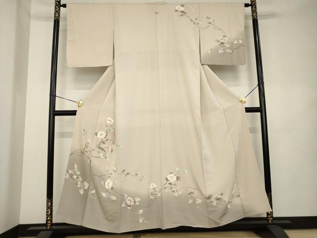 平和屋着物●訪問着 友禅 作家物 枝花文 正絹 逸品 AABL1433ck