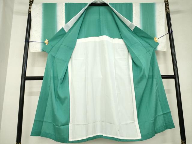 平和屋着物●長襦袢 単衣 花間道 暈し染め 反端付き 正絹 逸品 AABL1435ck