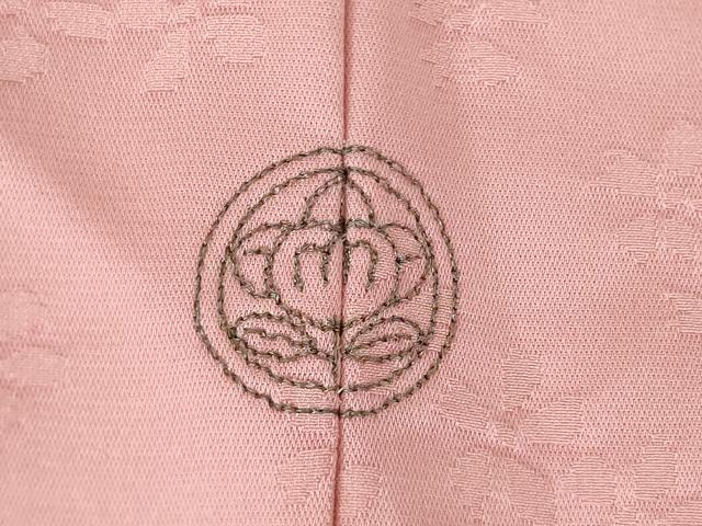 平和屋着物●上質な色無地 舞花地紋 結びふみ 紅梅色 正絹 逸品 未使用 AABL1438ck