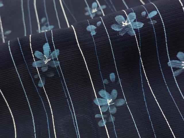 平和屋着物*夏物 小紋 絽 舞花文 正絹 逸品 AABL1442st