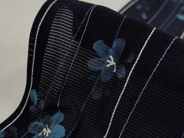 平和屋着物*夏物 小紋 絽 舞花文 正絹 逸品 AABL1442st