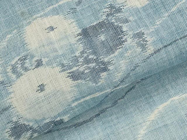 平和屋着物*夏物 本場小千谷ちぢみ 草花文 麻 逸品 AABL1445st