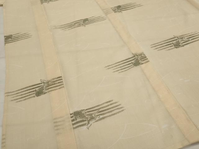 平和屋着物*夏物 小紋 紗 金魚 洗える着物 AABL1449st