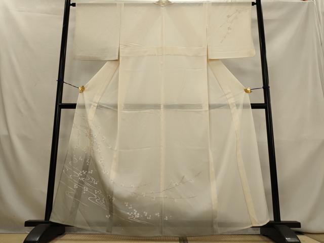 平和屋着物*夏物 訪問着 絽 流水枝花文 暈し染め 正絹 逸品 AABL1451st