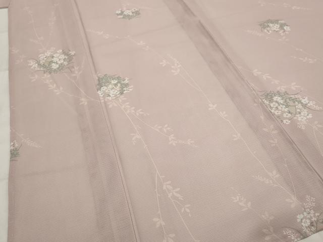 平和屋着物*夏物 小紋 絽 舞花文 洗える着物 AABL1462st