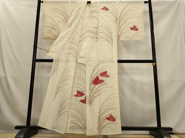 平和屋着物*夏物 訪問着 絽 舞蝶文 正絹 逸品 AABL1469st