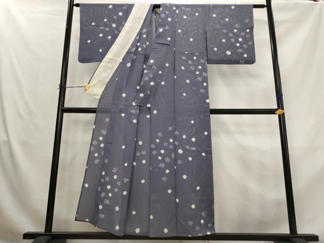 平和屋着物*夏物 小紋 絽 絞り あられ 正絹 逸品 AABL1492st
