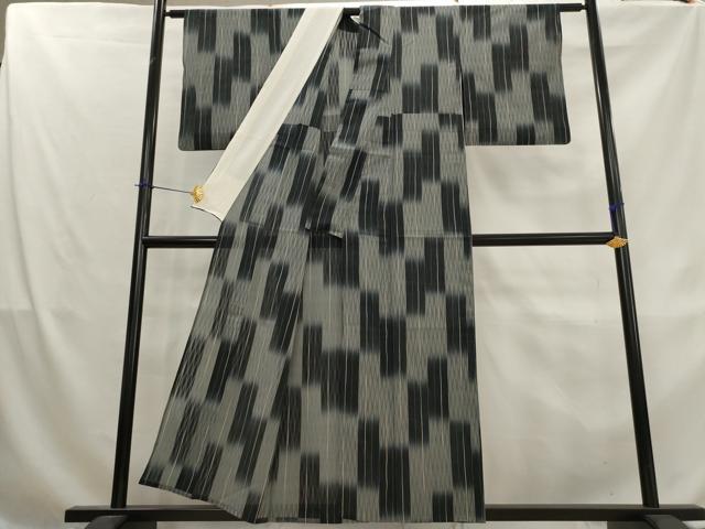 平和屋着物*夏物 お召 紋紗 間道 正絹 逸品 AABL1501st