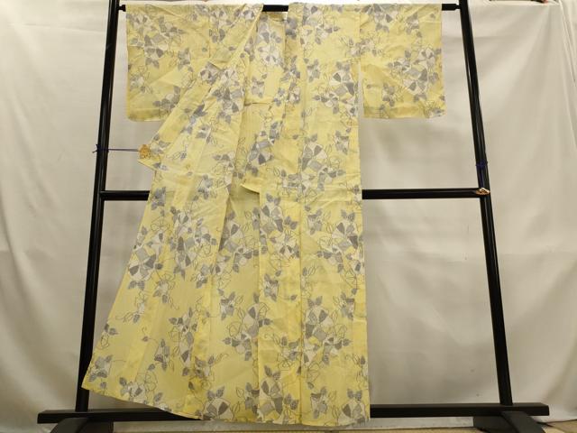 平和屋着物*夏物 本場小千谷ちぢみ 舞花文 麻 逸品 AABL1506st
