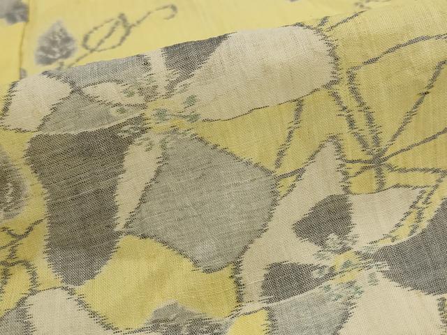 平和屋着物*夏物 本場小千谷ちぢみ 舞花文 麻 逸品 AABL1506st