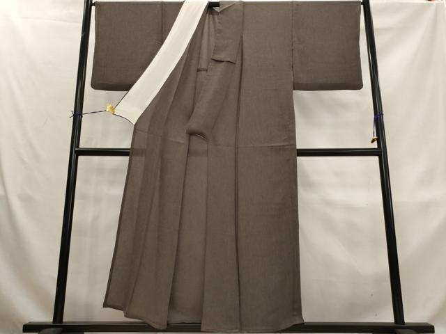 平和屋着物*夏物 色無地 紗 赤墨 洗える着物 AABL1512st