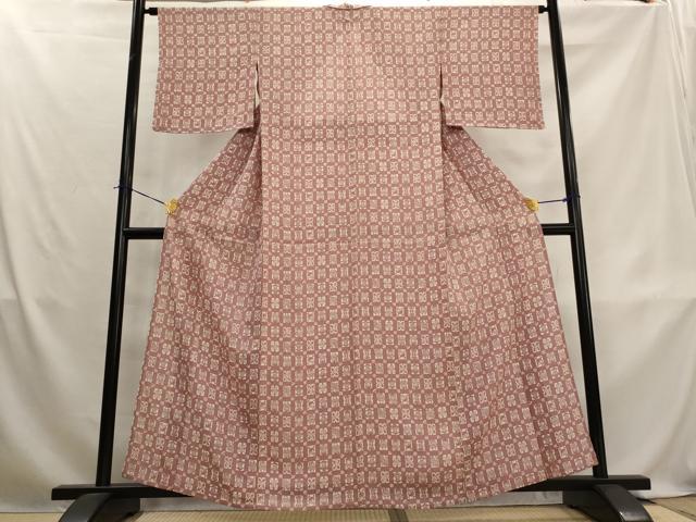 平和屋着物*夏物 小紋 絽 型染め 宝尽くし 正絹 逸品 AABL1516st