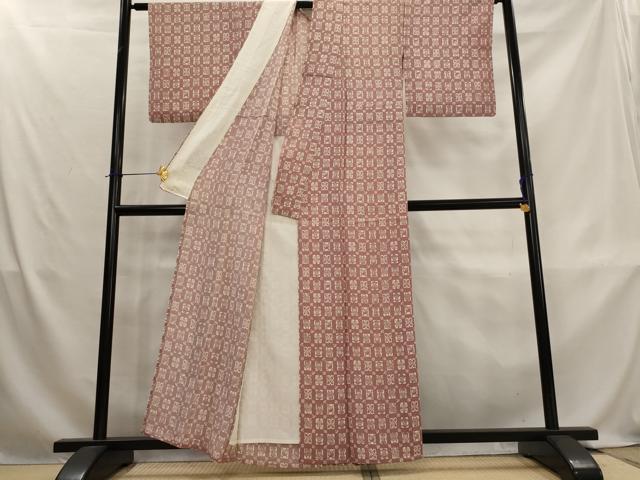 平和屋着物*夏物 小紋 絽 型染め 宝尽くし 正絹 逸品 AABL1516st