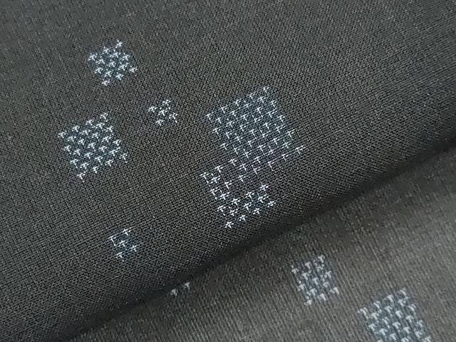 平和屋着物*夏物 本場大島紬 夏大島 幾何学文様 正絹 逸品 AABL1533st