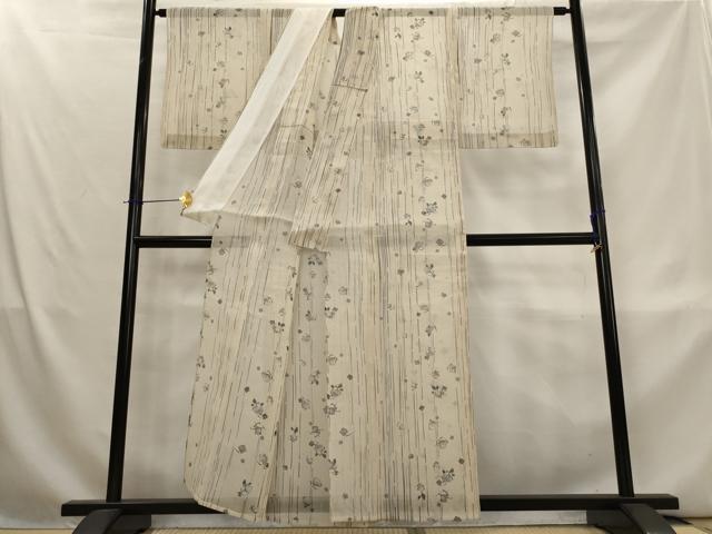平和屋着物*夏物 絹芭蕉 小紋 舞花間道 正絹 逸品 AABL1542st