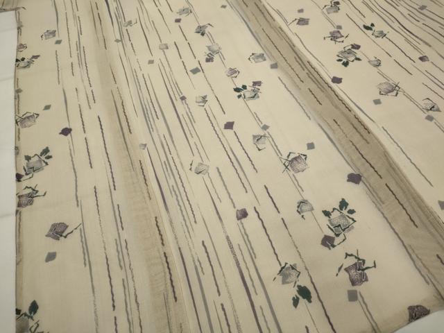 平和屋着物*夏物 絹芭蕉 小紋 舞花間道 正絹 逸品 AABL1542st
