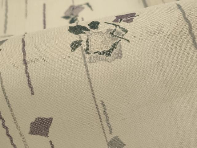 平和屋着物*夏物 絹芭蕉 小紋 舞花間道 正絹 逸品 AABL1542st