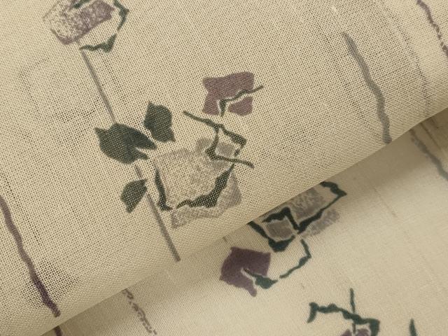 平和屋着物*夏物 絹芭蕉 小紋 舞花間道 正絹 逸品 AABL1542st