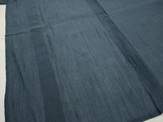 平和屋着物*夏物 男性 本場小千谷ちぢみ 褐返色 キングサイズ 麻 逸品 AABL1550st