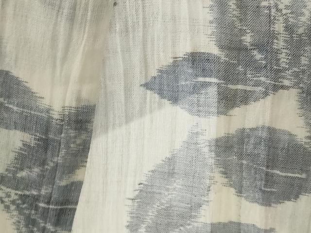 平和屋着物*夏物 本場小千谷ちぢみ 草花文 麻 逸品 未使用 AABL1555st