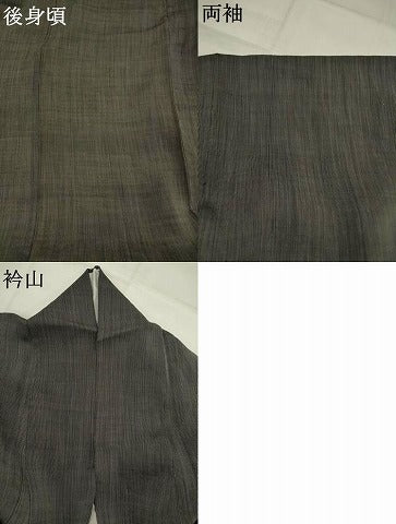 平和屋着物*夏物 本場小千谷ちぢみ 縞 麻 逸品 AABL1566st