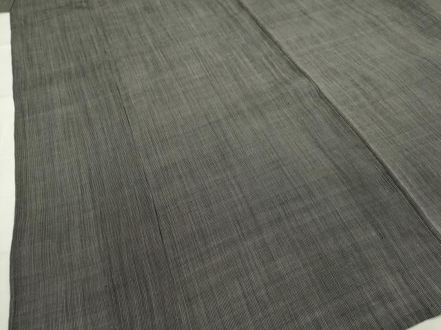 平和屋着物*夏物 本場小千谷ちぢみ 縞 麻 逸品 AABL1566st