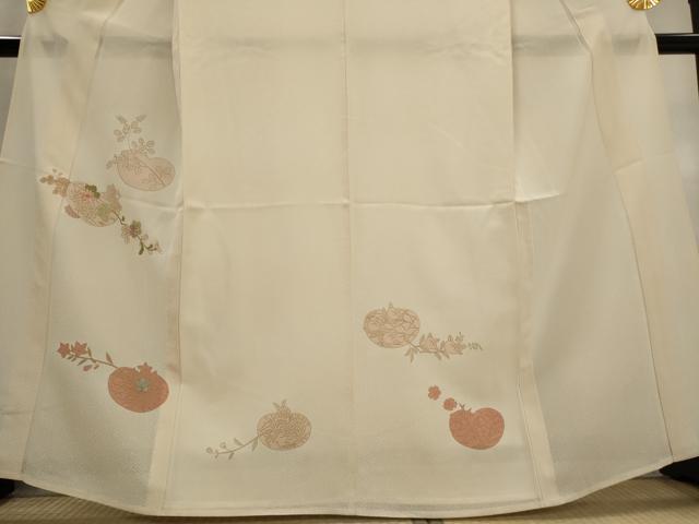 平和屋着物*夏物 訪問着 絽 刺繍 枝花文 金糸 金彩 正絹 逸品 AABL1577st