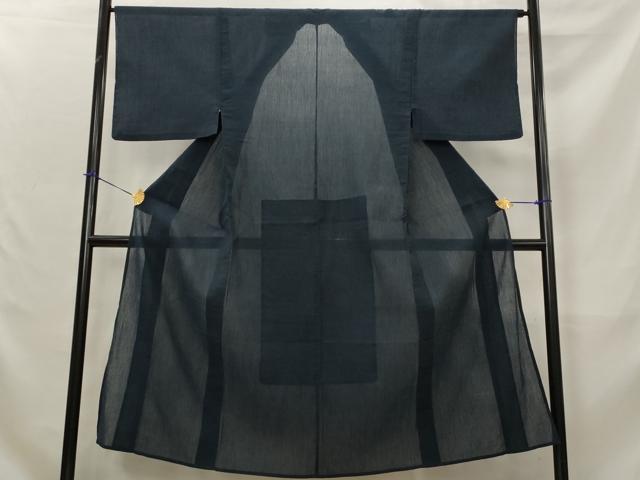 平和屋着物*夏物 男性 小紋 ちぢみ織 褐返色 AABL1596st