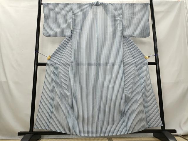 平和屋着物*夏物 小紋 絽 縞 洗える着物 AABL1609st