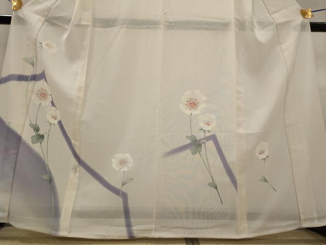 平和屋着物*夏物 訪問着 絽 草花文 暈し染め 正絹 逸品 AABL1610st