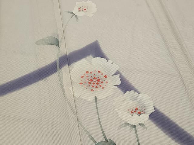 平和屋着物*夏物 訪問着 絽 草花文 暈し染め 正絹 逸品 AABL1610st