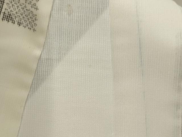 平和屋着物*夏物 小紋 紗 色紙風景文 洗える着物 AABL1622st