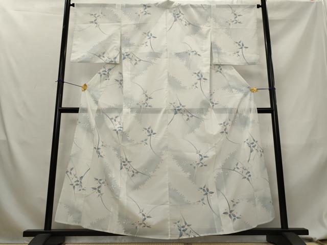 平和屋着物*夏物 小紋 絽 草葉文 洗える着物 AABL1639st