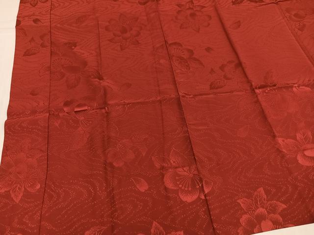 平和屋着物●長襦袢 無双仕立て 花地紋 紅鳶色 やまと誂製 半衿刺繍 正絹 逸品 AABL1648ph