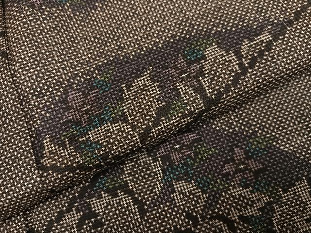 平和屋着物●本場大島紬 7マルキ 草花文 正絹 逸品 AABL1668ph