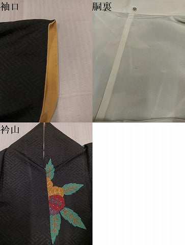 平和屋着物●訪問着 鳳凰花蝶文 金彩 正絹 逸品 AABL1677ph